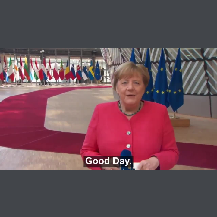 German Chancellor Angela Merkel's statement before the fourth day of talks in the European Council
