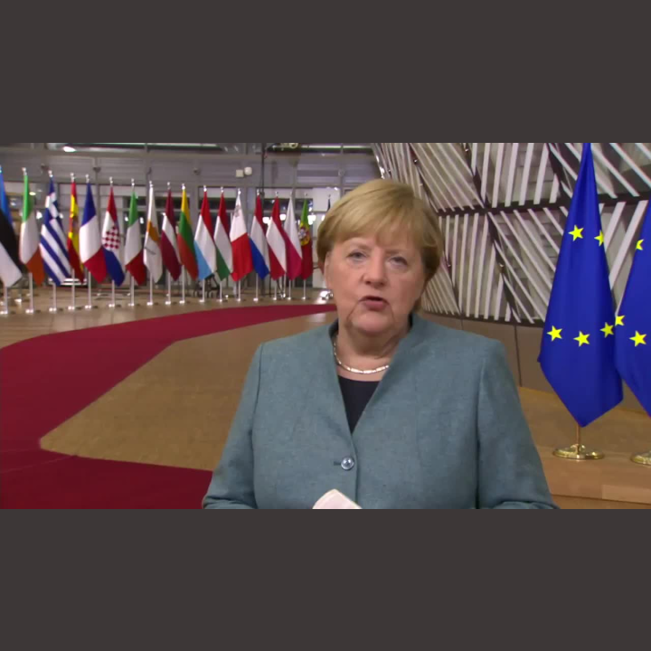 Kanzlerin Merkel vor dem Europäischen Rat