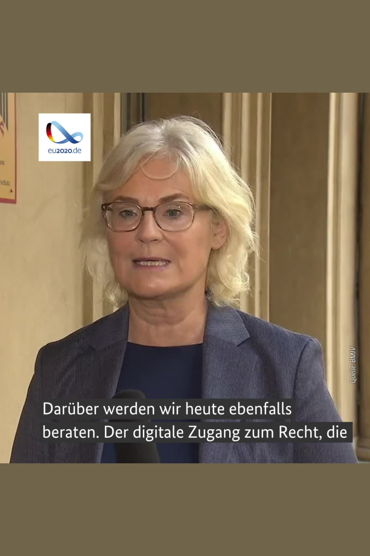 Doorstep von Christine Lambrecht, Bundesministerin f