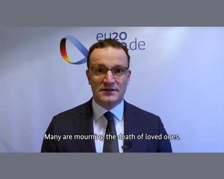 Jens Spahn speaks before the EPSCO Health