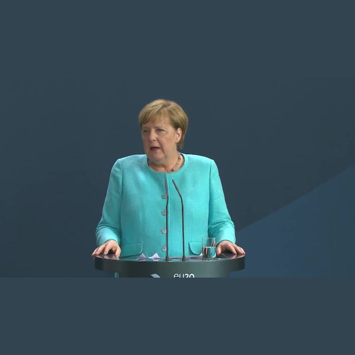 Bundeskanzlerin Merkel nach dem Europäischen Rat zu Belarus